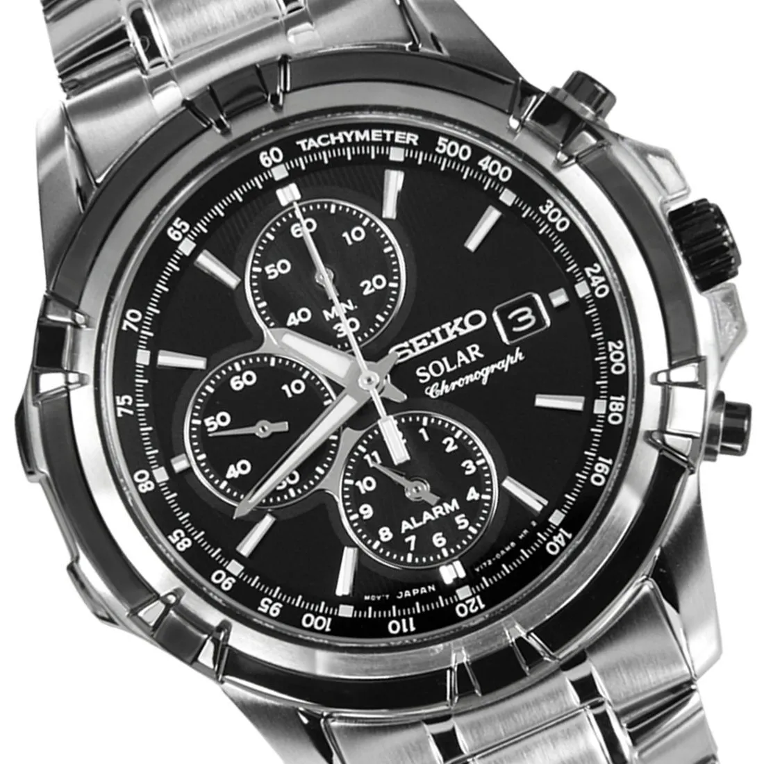 Seiko Chronograph Solar SSC147P1 SSC147 SSC147P Alarm Watch