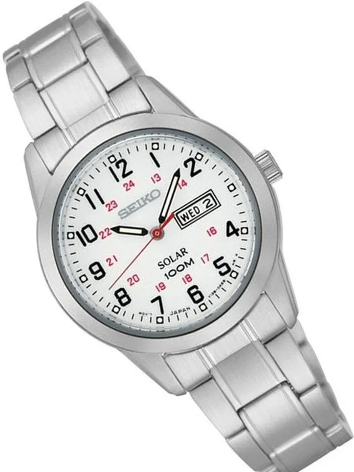 Seiko Solar Silvertone Women's Watch SUT167