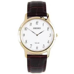 Seiko Solar SUP860P1 SUP860 Leather Strap Leather Dress Watch