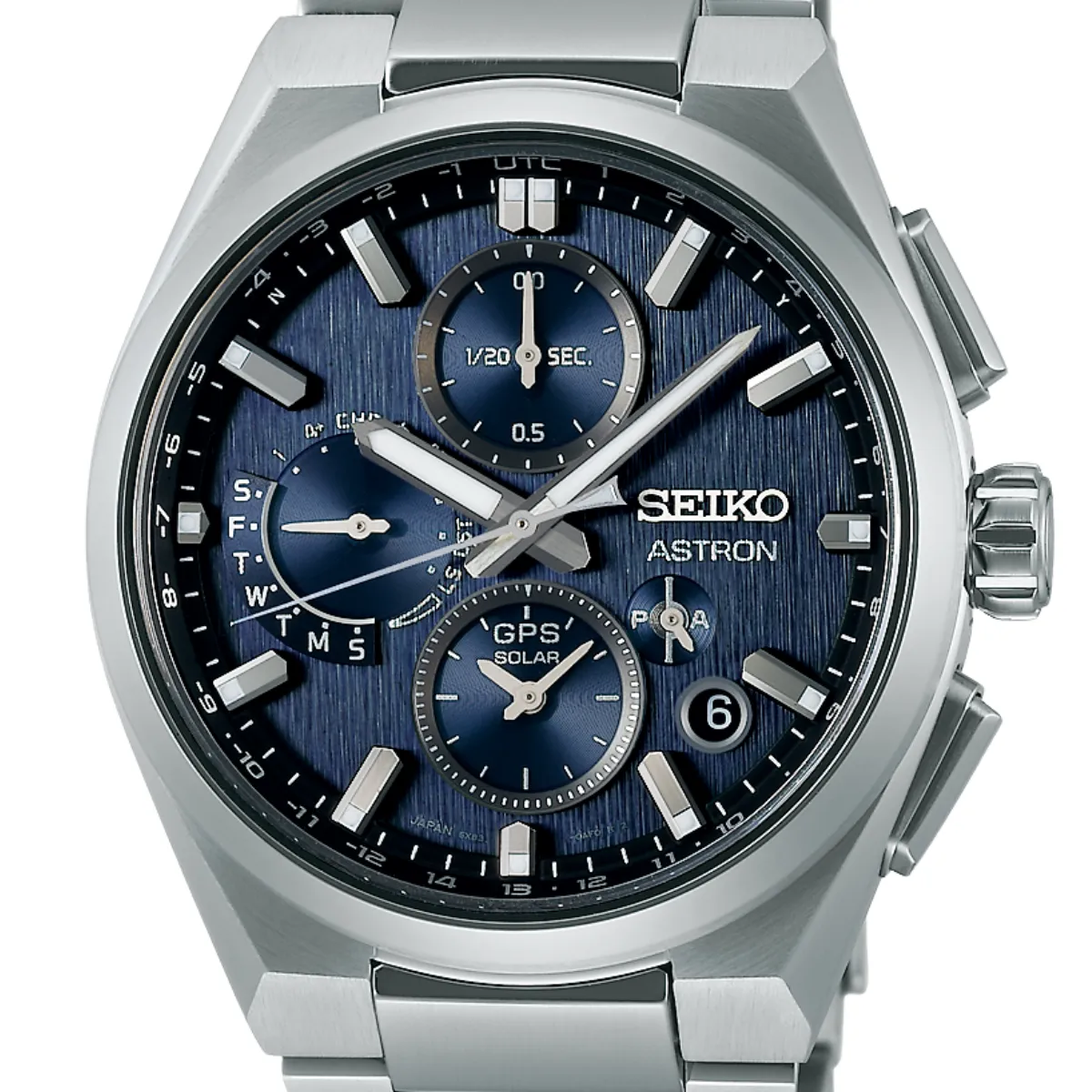 Seiko SSH161J1 SSH161J SSH161 Astron GPS Dual Time Chronograph Solar Mens Watch