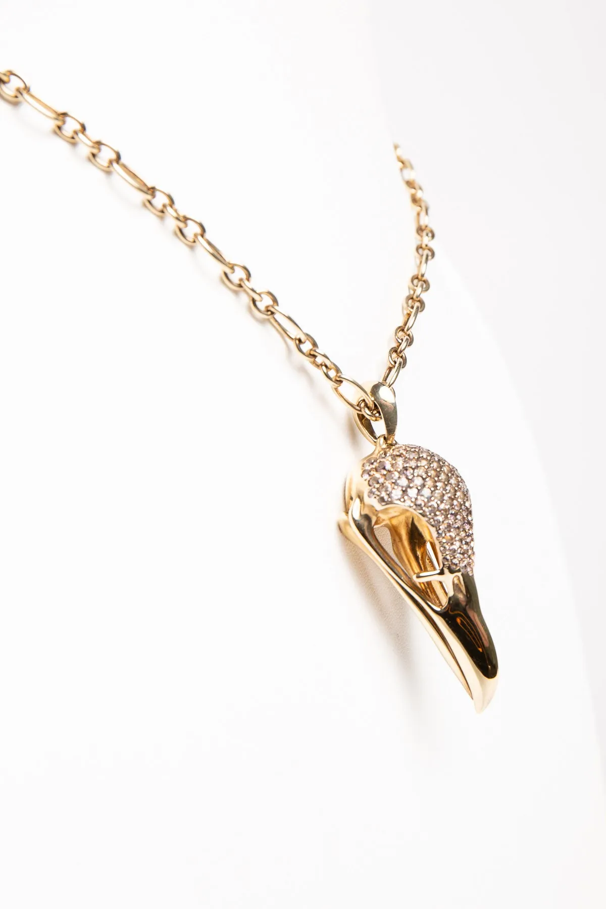 SHAUN LEANE | GOLD PLATED TOPAZ LARGE EAGLE NECKLACE