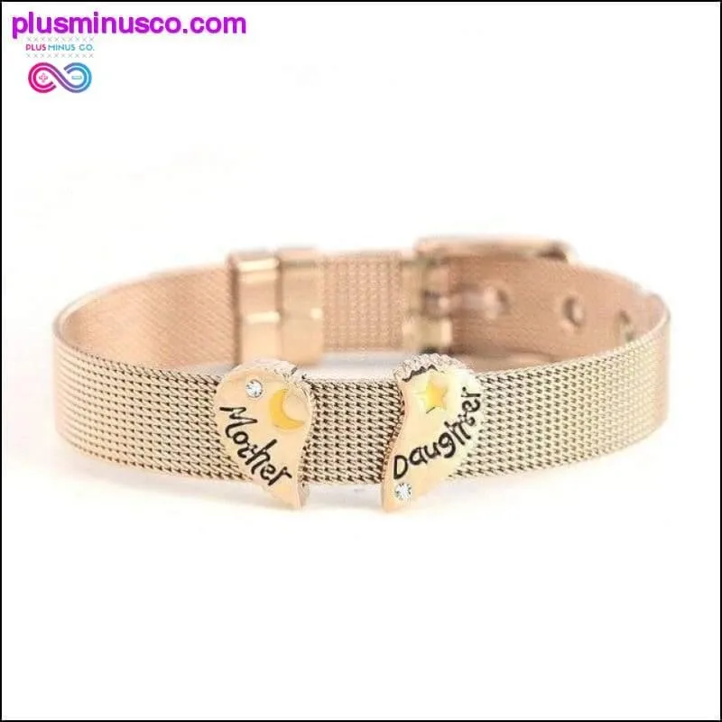 Silver & Gold LOVERS SET Mesh Bracelet Stainless Steel