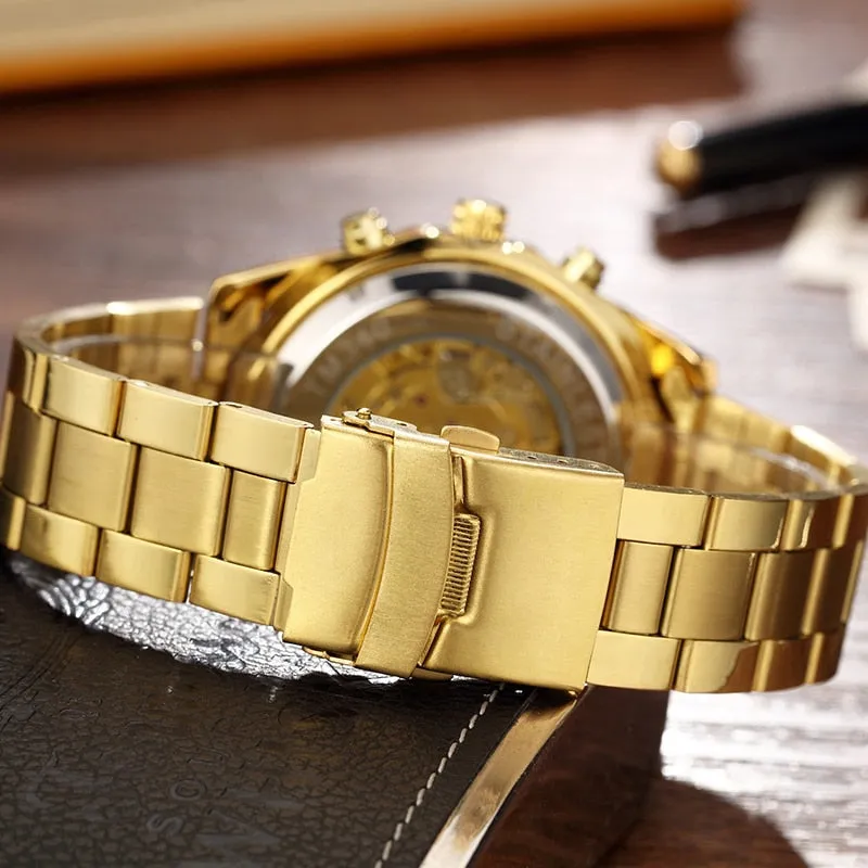 Skeleton Sports Mechanical Wrist Watches
