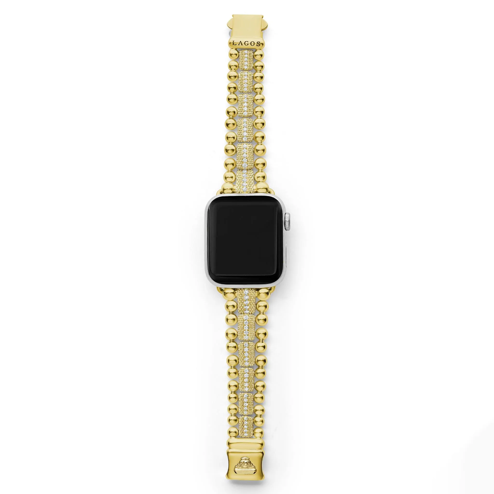 Smart Caviar 18K Gold and Diamond Caviar Beaded Watch Bracelet-38-45mm