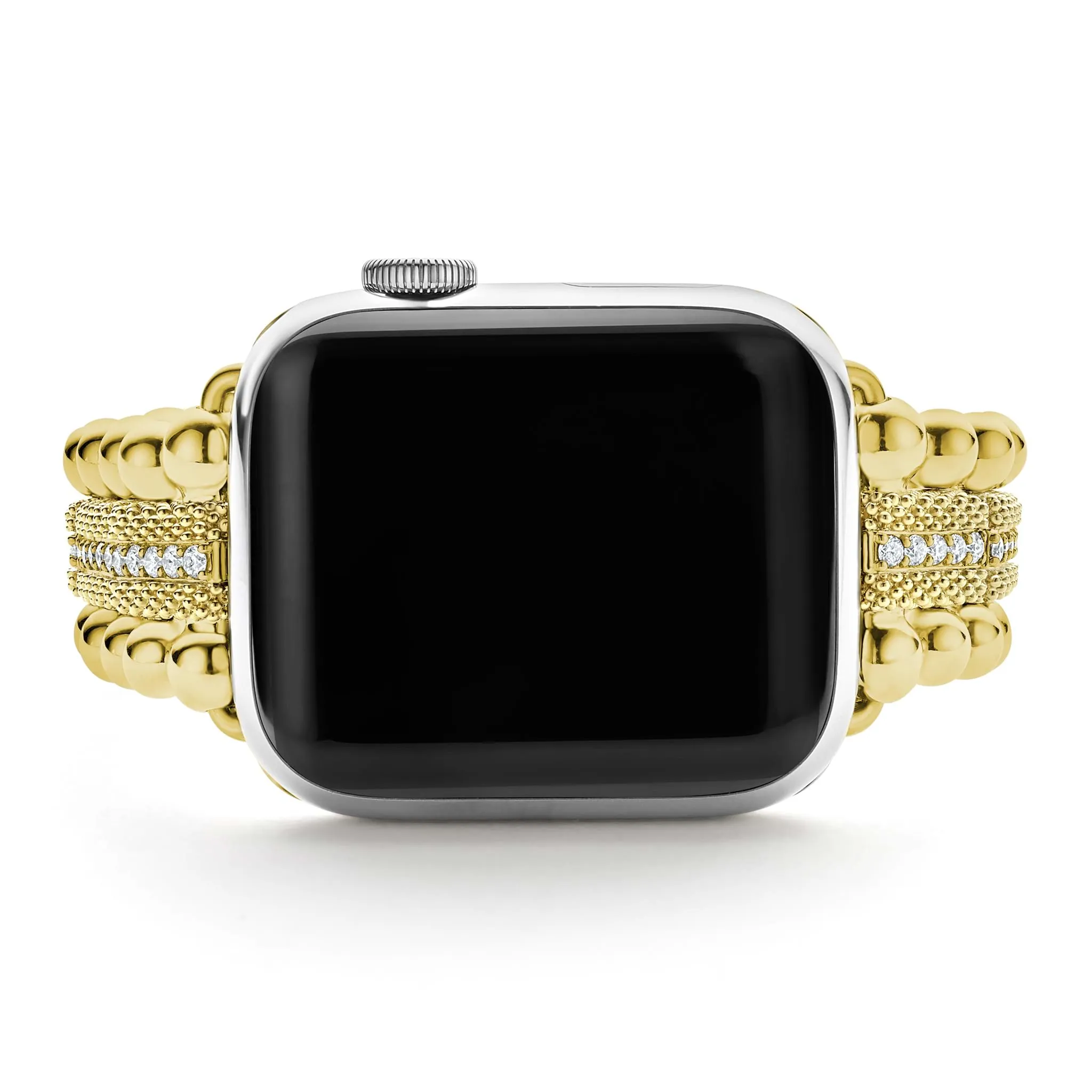 Smart Caviar 18K Gold and Diamond Caviar Beaded Watch Bracelet-38-45mm