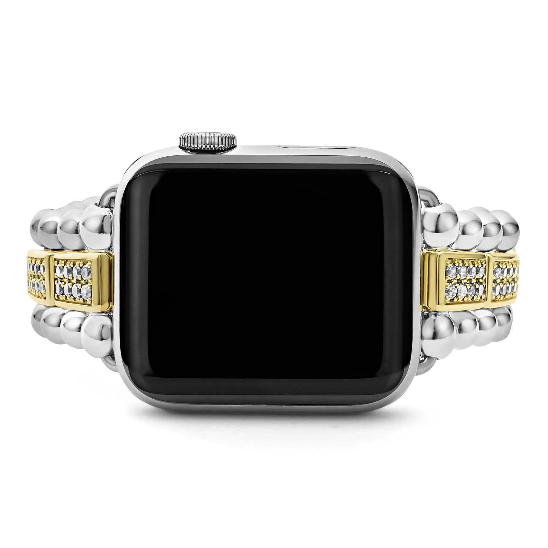 Smart Caviar 18K Gold and Sterling Silver Full Diamond Watch Bracelet-38-45mm