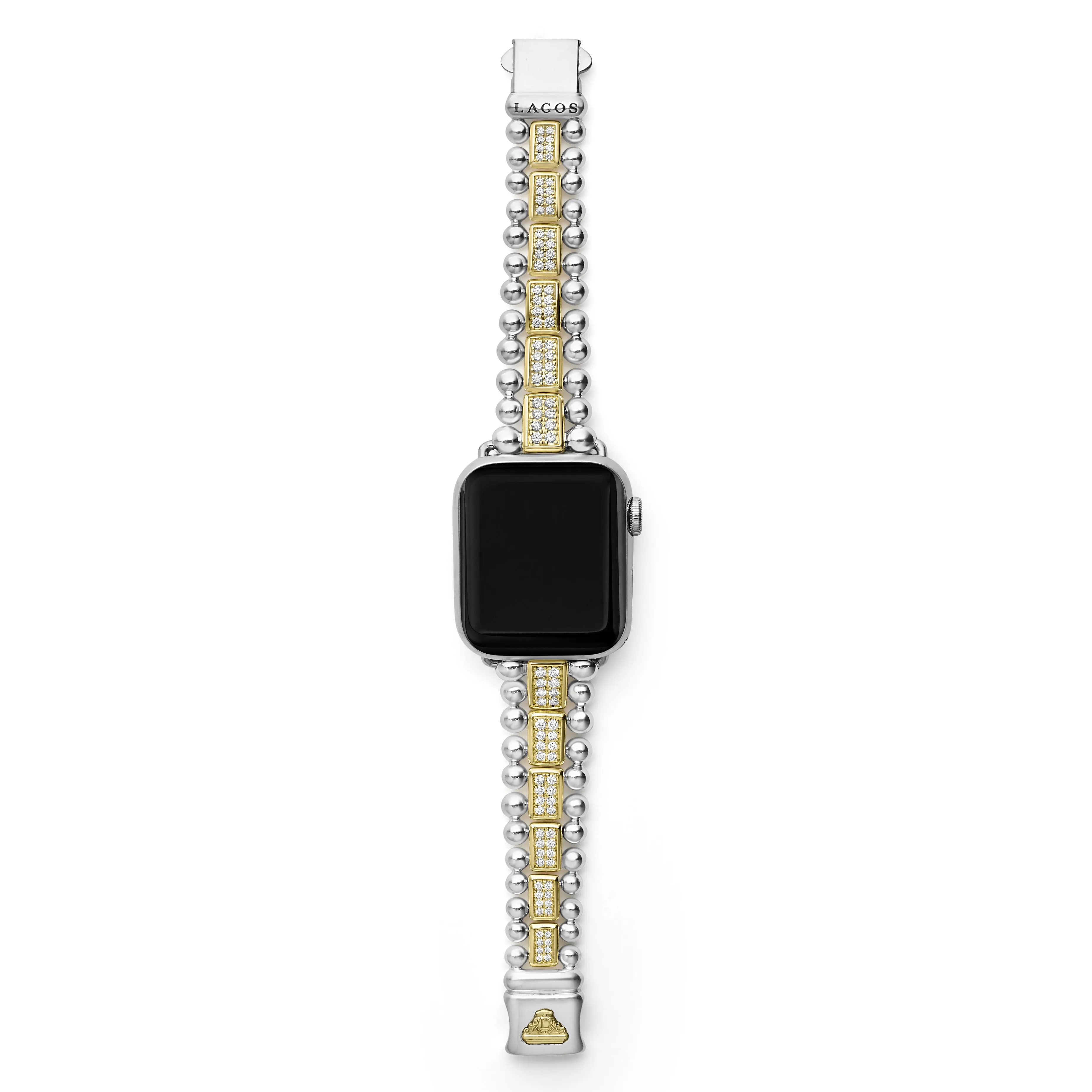 Smart Caviar 18K Gold and Sterling Silver Full Diamond Watch Bracelet-38-45mm