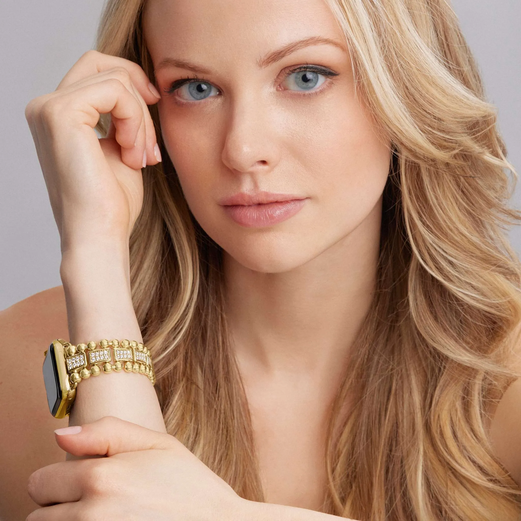 Smart Caviar 18K Gold Full Diamond Watch Bracelet-38-45mm