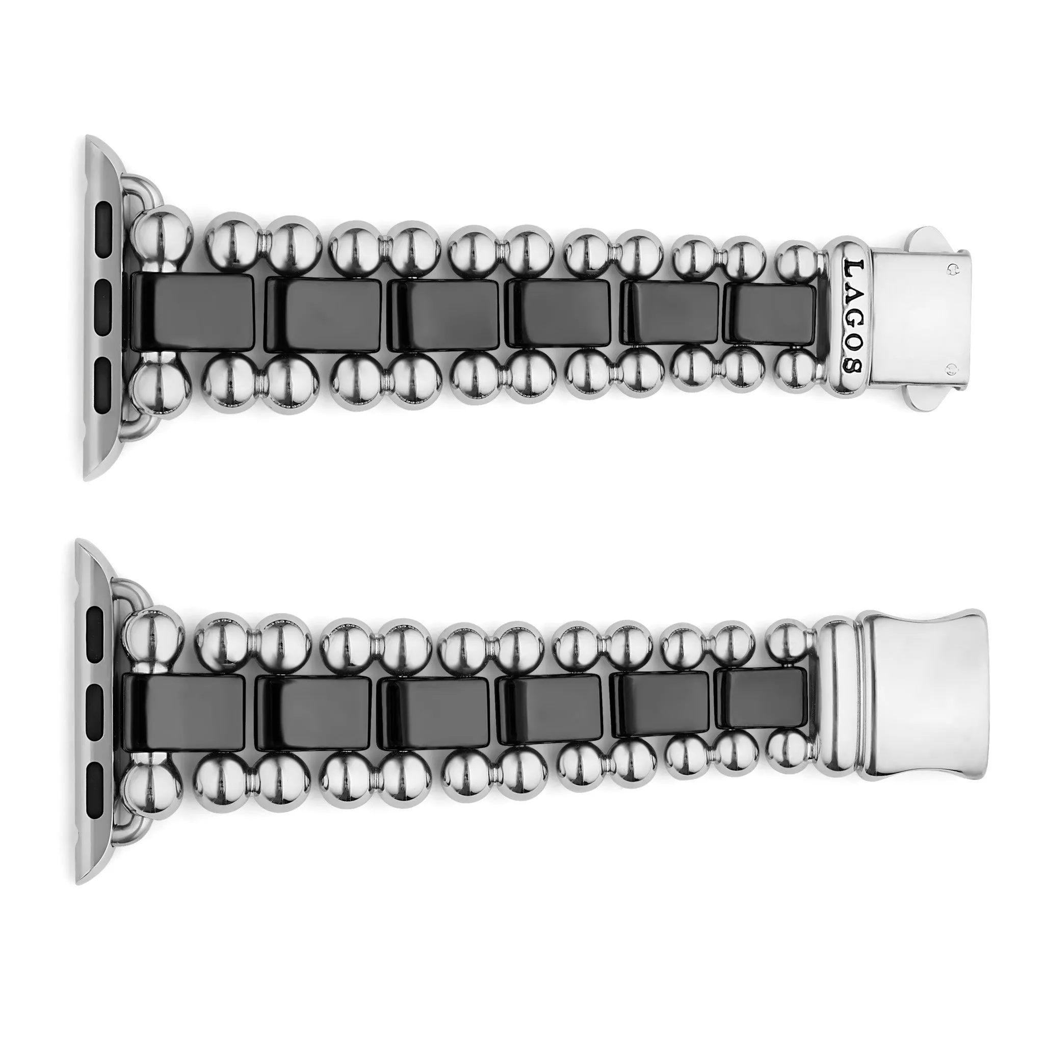 Smart Caviar Black Ceramic and Stainless Steel Watch Bracelet-38-45mm