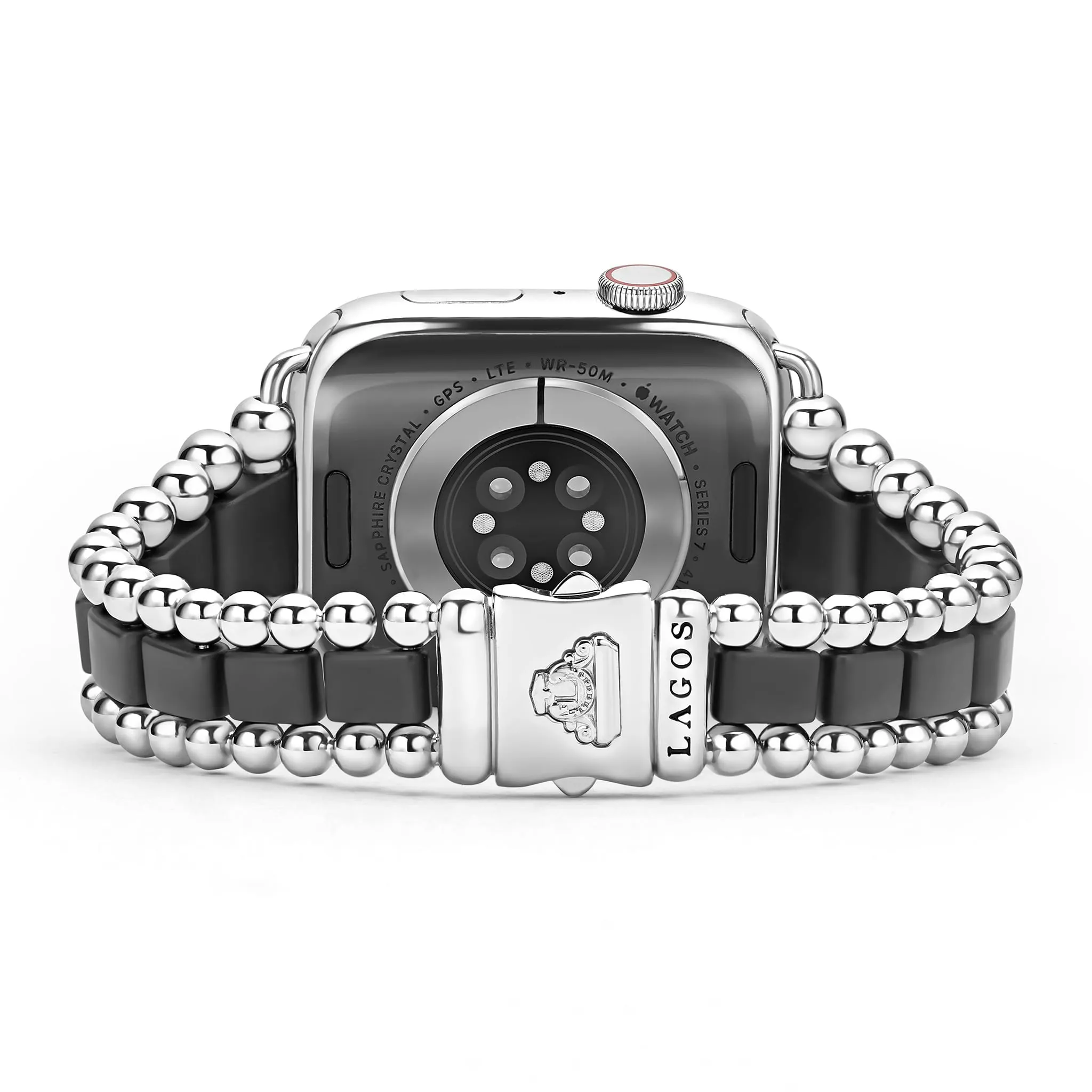 Smart Caviar Matte Black Ceramic and Stainless Steel Watch Bracelet-42-49mm