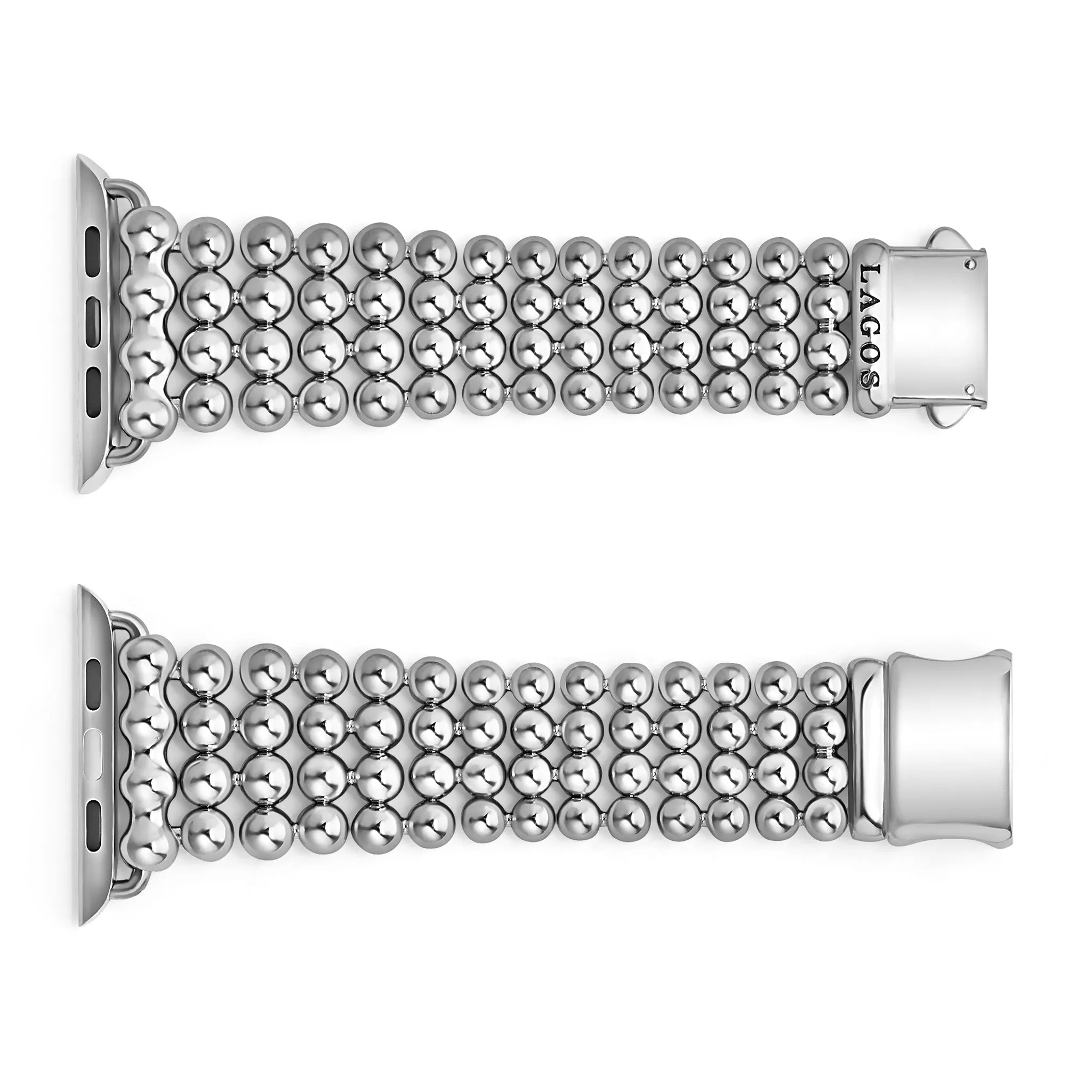 Smart Caviar Stainless Steel Infinite Caviar Beaded Watch Bracelet - 42mm-49mm