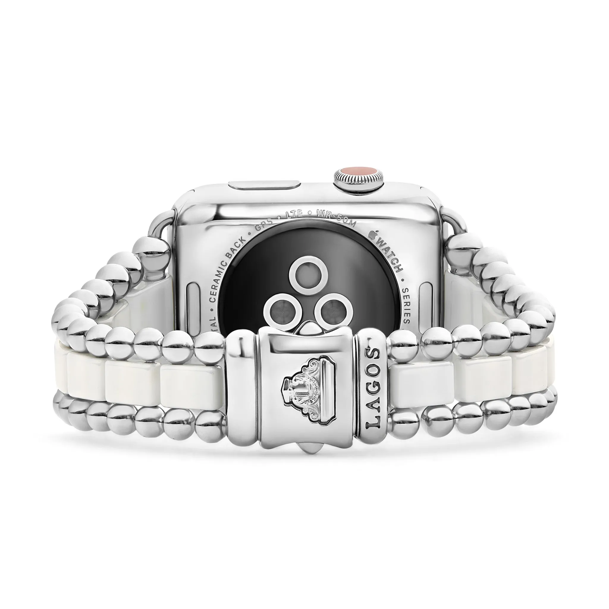 Smart Caviar White Ceramic and Stainless Steel Watch Bracelet-42-49mm