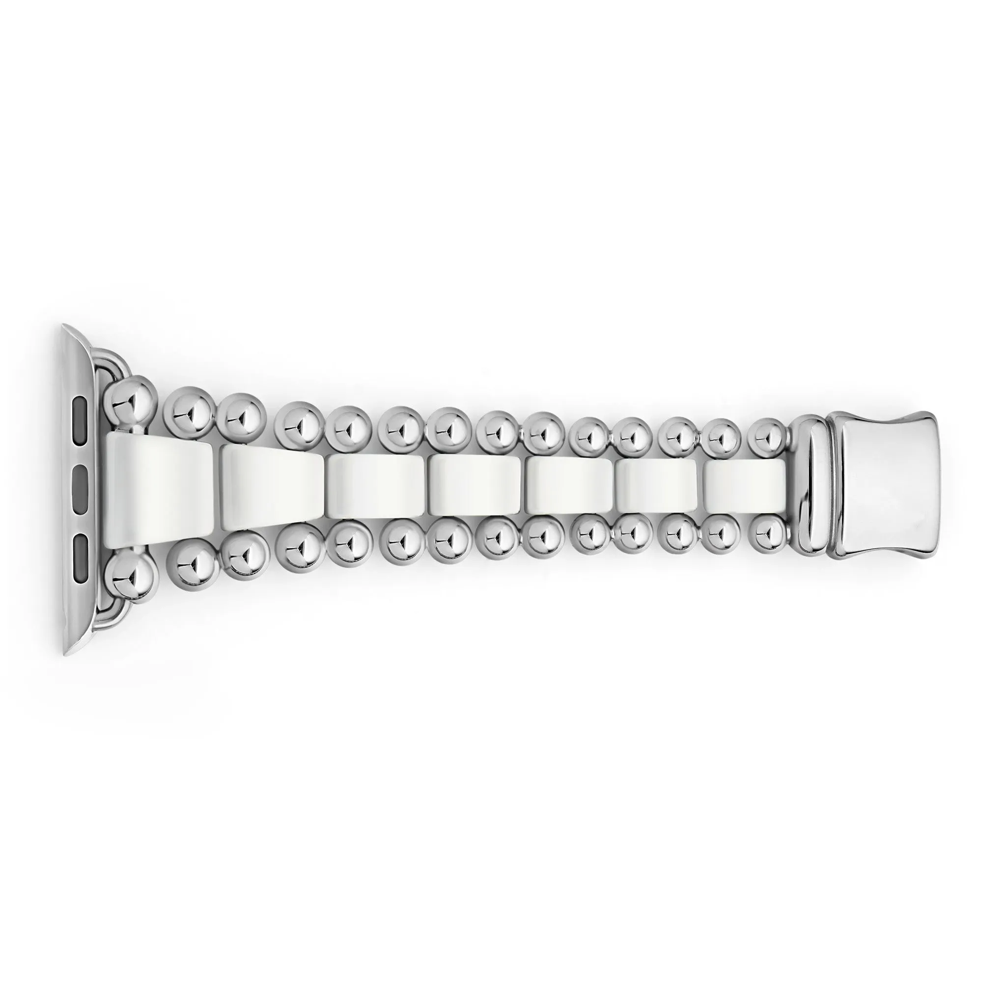 Smart Caviar White Ceramic and Stainless Steel Watch Bracelet-42-49mm