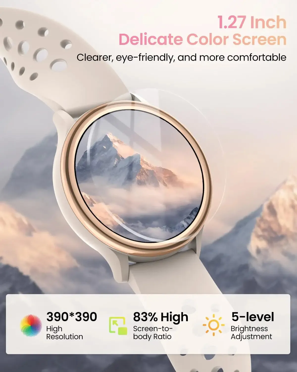 Smart Watches for Women [400 Watch Faces/Calls/Female Health], 1.27" Fitness Tracker Smartwatch for iPhone ＆ Android, Activity T