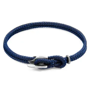 Sterling Silver Double Cord Blue Bracelet