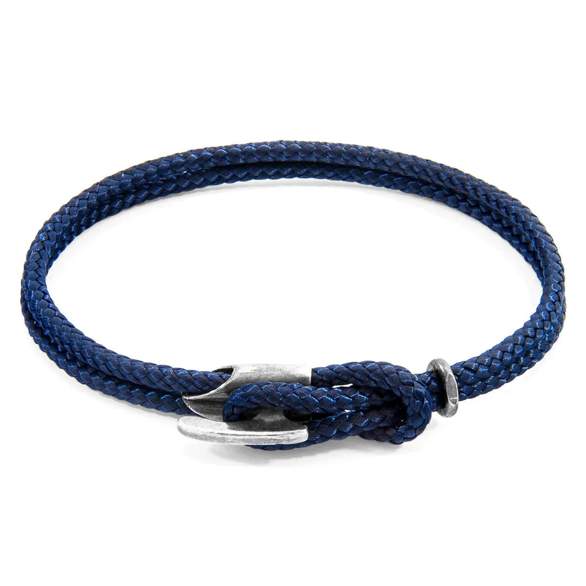Sterling Silver Double Cord Blue Bracelet