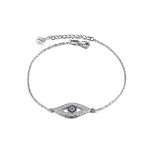 Sterling Silver Eye of Protection Charm Bracelet