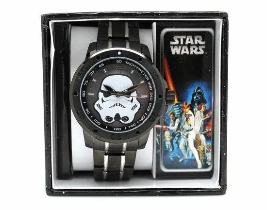 Stormtrooper Stainless Steel Mens Star Wars Watch with Black Two-toned Bracelet (STM2106)