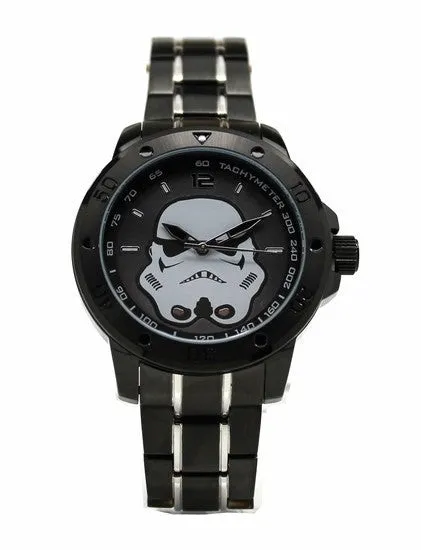 Stormtrooper Stainless Steel Mens Star Wars Watch with Black Two-toned Bracelet (STM2106)