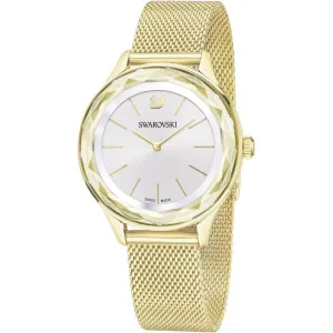 Swarovski Octea Nova Gold Mesh Bracelet White Dial Quartz Watch for Ladies - 5430417