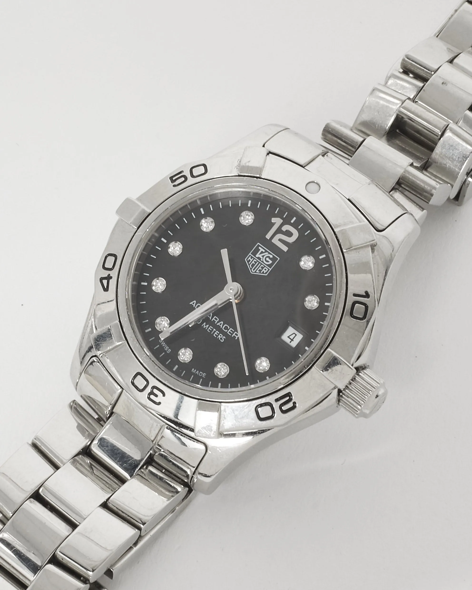 Tag Heuer Aquaracer Black Dial & Diamond 28MM Watch