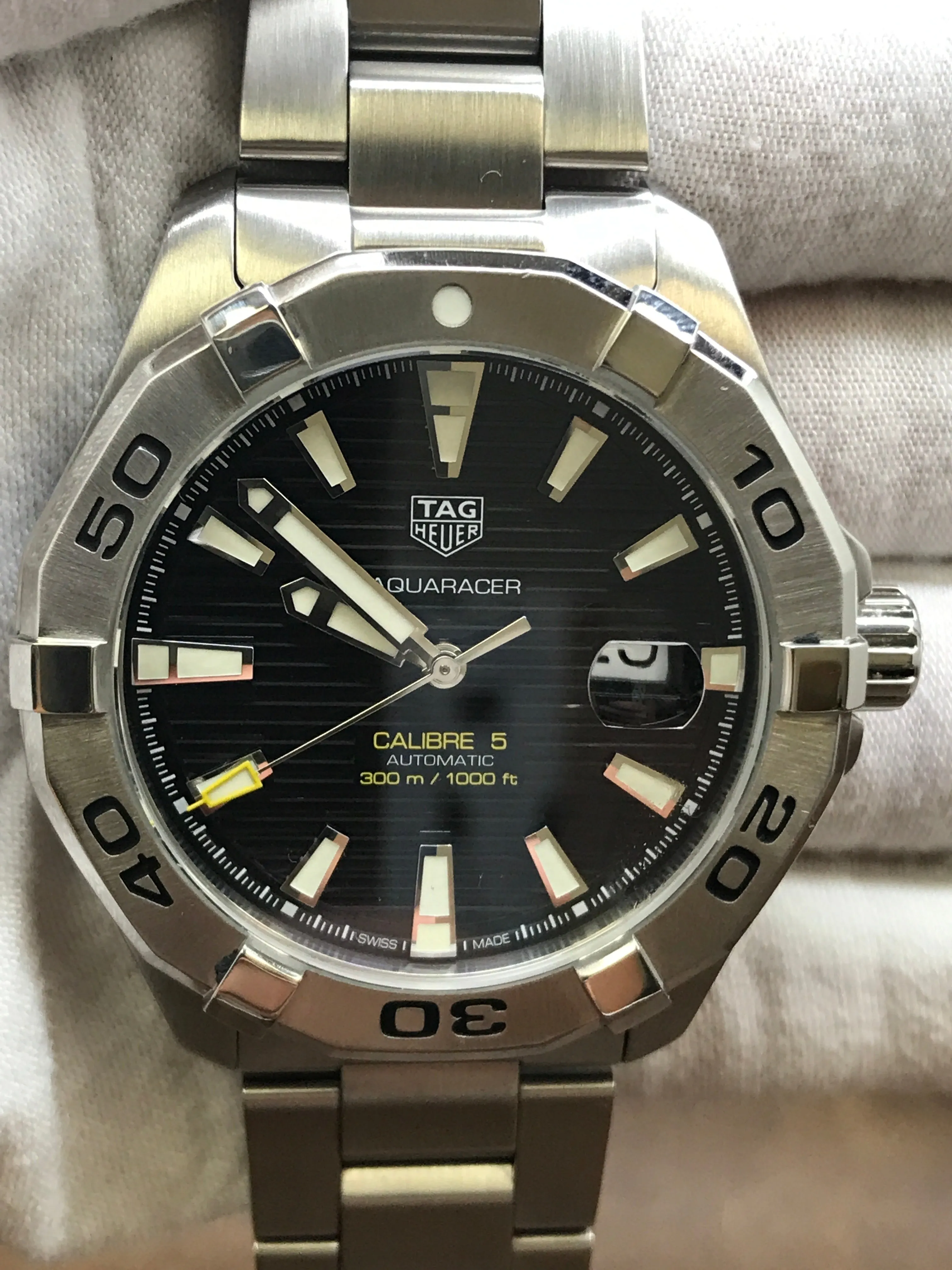 TAG Heuer Aquaracer way2010.ba0927 Black Dial Automatic Men's Watch