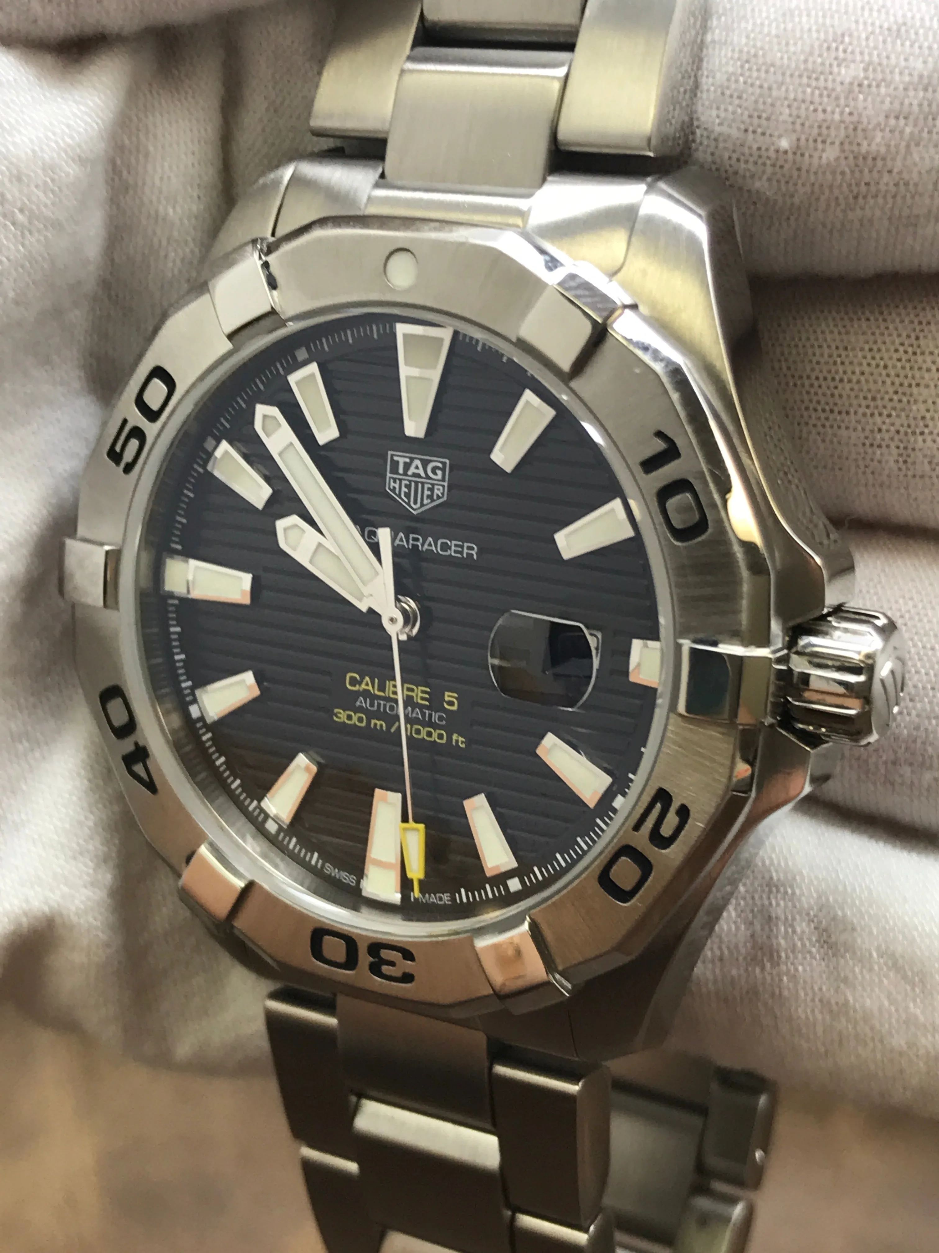TAG Heuer Aquaracer way2010.ba0927 Black Dial Automatic Men's Watch