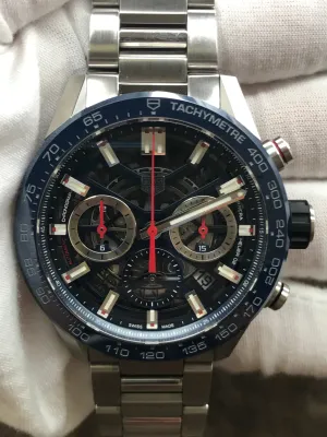 TAG Heuer Carrera Heuer 01 CAR201T.BA0766 Blue Skeleton Dial Automatic Men's Watch