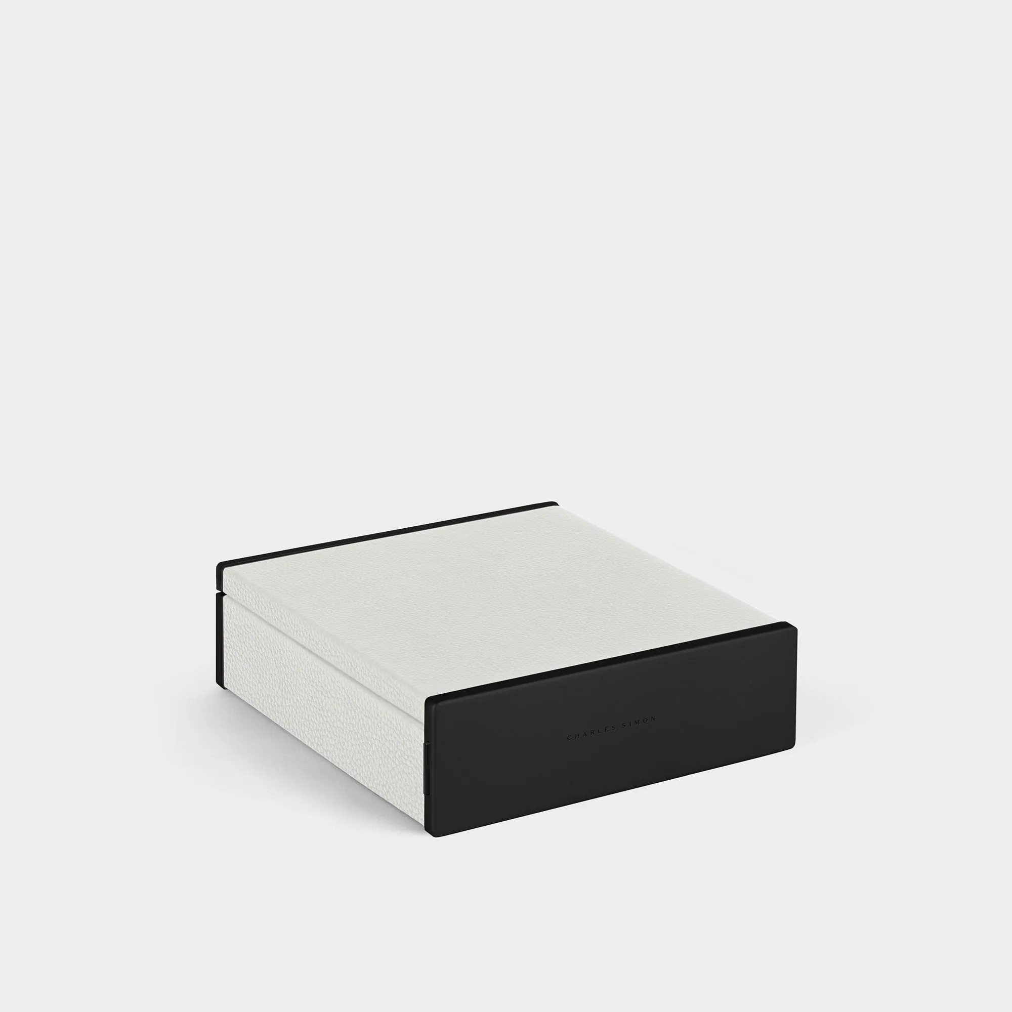TAYLOR 2 WATCH AND JEWELRY BOX - WHITE / BLACK