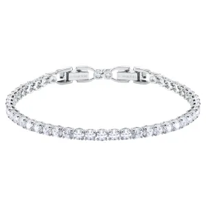 Tennis Deluxe bracelet Round cut, White, Rhodium plated