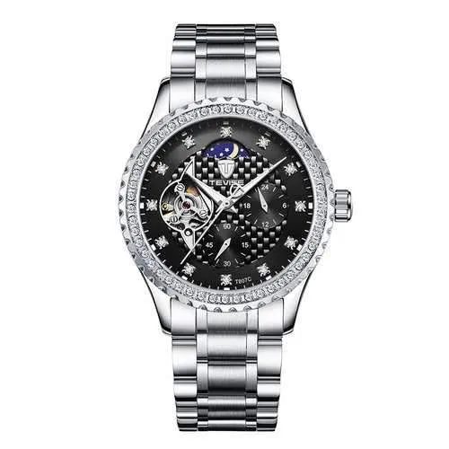 TEVISE T807C Luminous Skeleton Automatic Mechanical Watches