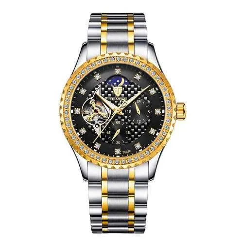 TEVISE T807C Luminous Skeleton Automatic Mechanical Watches