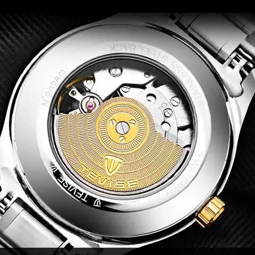 TEVISE T807C Luminous Skeleton Automatic Mechanical Watches