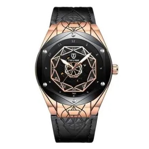 TEVISE T821 Leather Strap Automatic Mechanical Watches