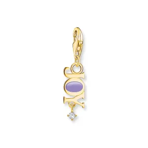 THOMAS SABO Charm Pendant Joy with Stone Gold Plated