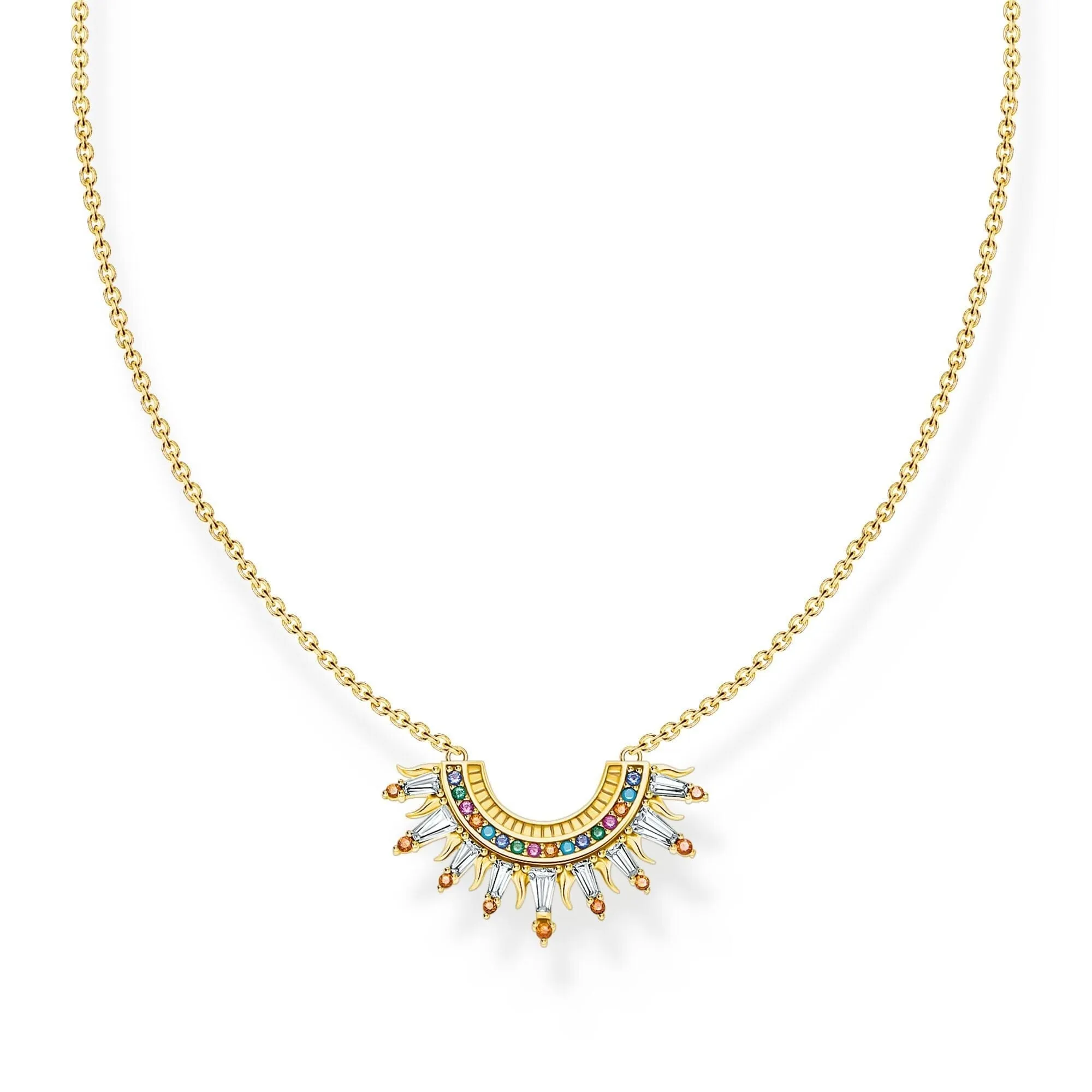 THOMAS SABO Necklace with sun beams and colourful stones