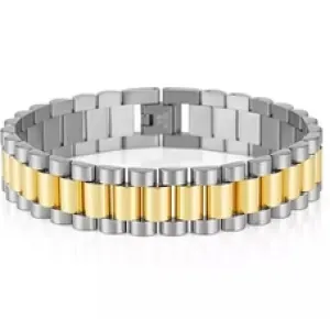 Time Stainless Steel Watch Band Bracelets - 15mm Gold/Silver