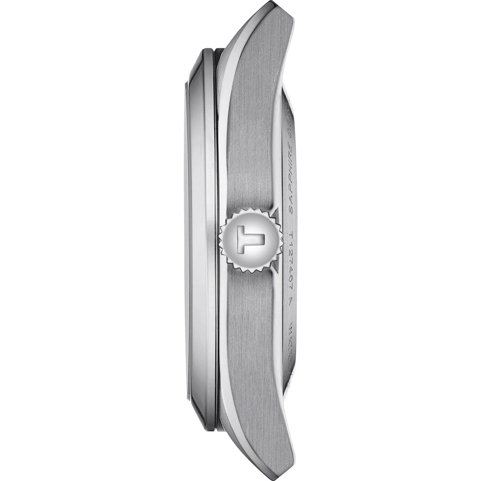 Tissot Gentlement Powermatic 80 Silicium Men's Silver Tone Black Leather Strap Watch