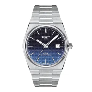 Tissot PRX Powermatic 80 Mens Stainless Steel Dark Blue Gradient Dial Watch