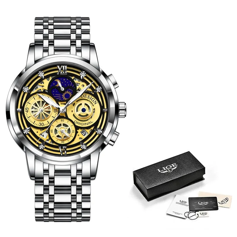 Trendy Women Gold Watch Ladies Bracelet Clock  Bridal Jewelry