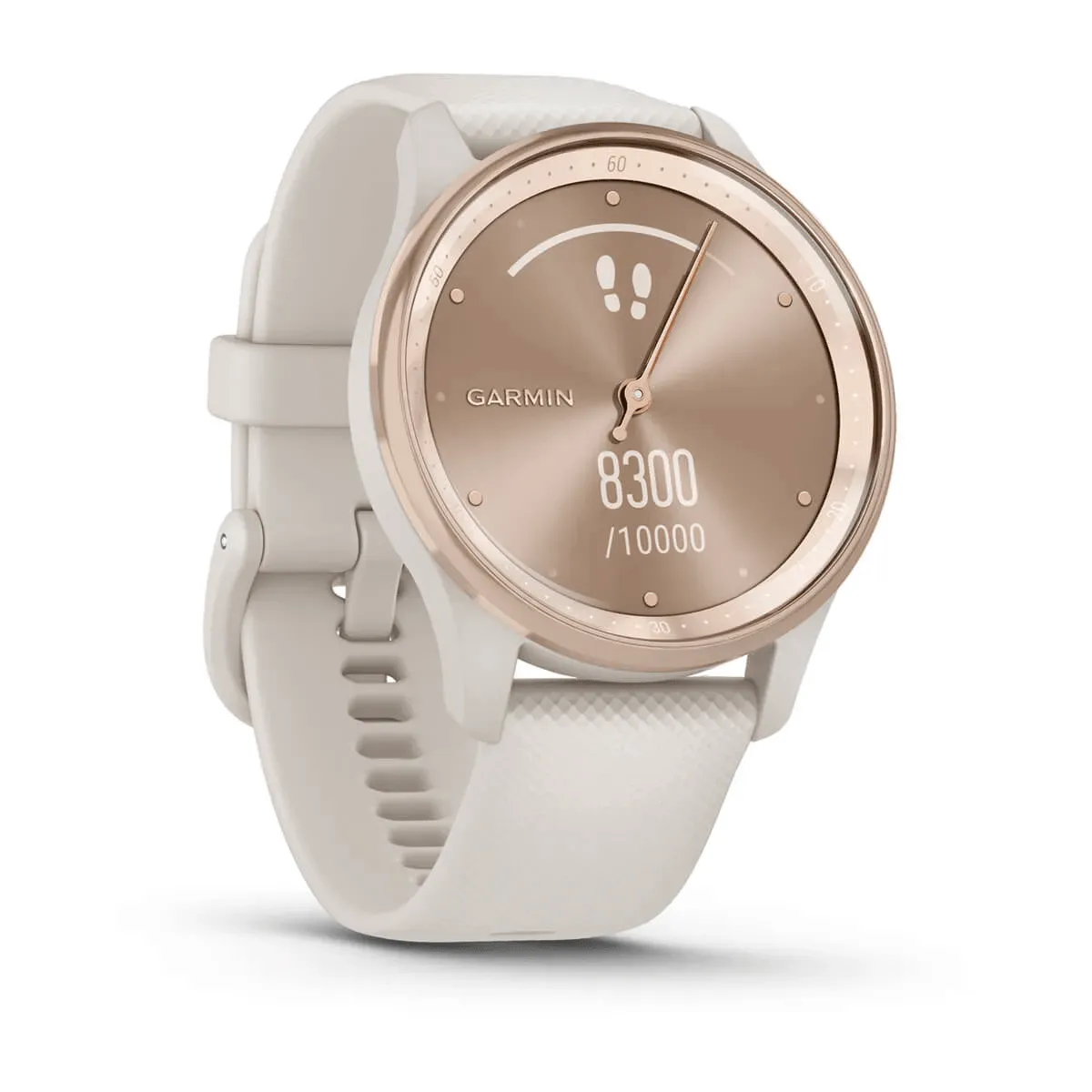 vívomove® Trend - Cream Gold Stainless Steel Bezel with French Grey Case and Silicone Band - 010-02665-01