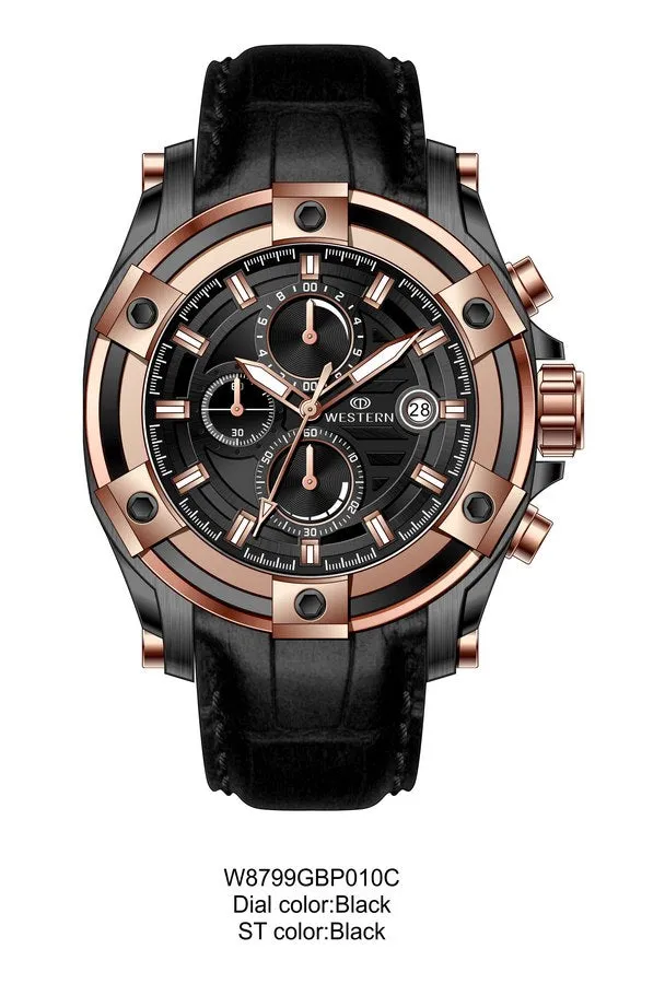 WESTERN W8799GBP010C  MEN WATCH