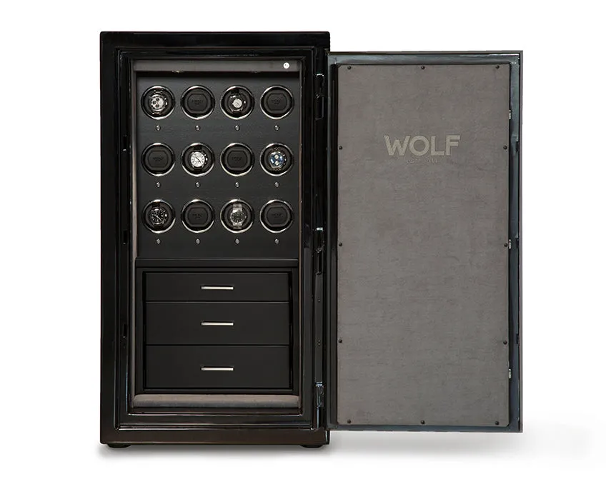 WOLF 1834 - Atlas 12 Piece Watch Winder Safe - Onyx