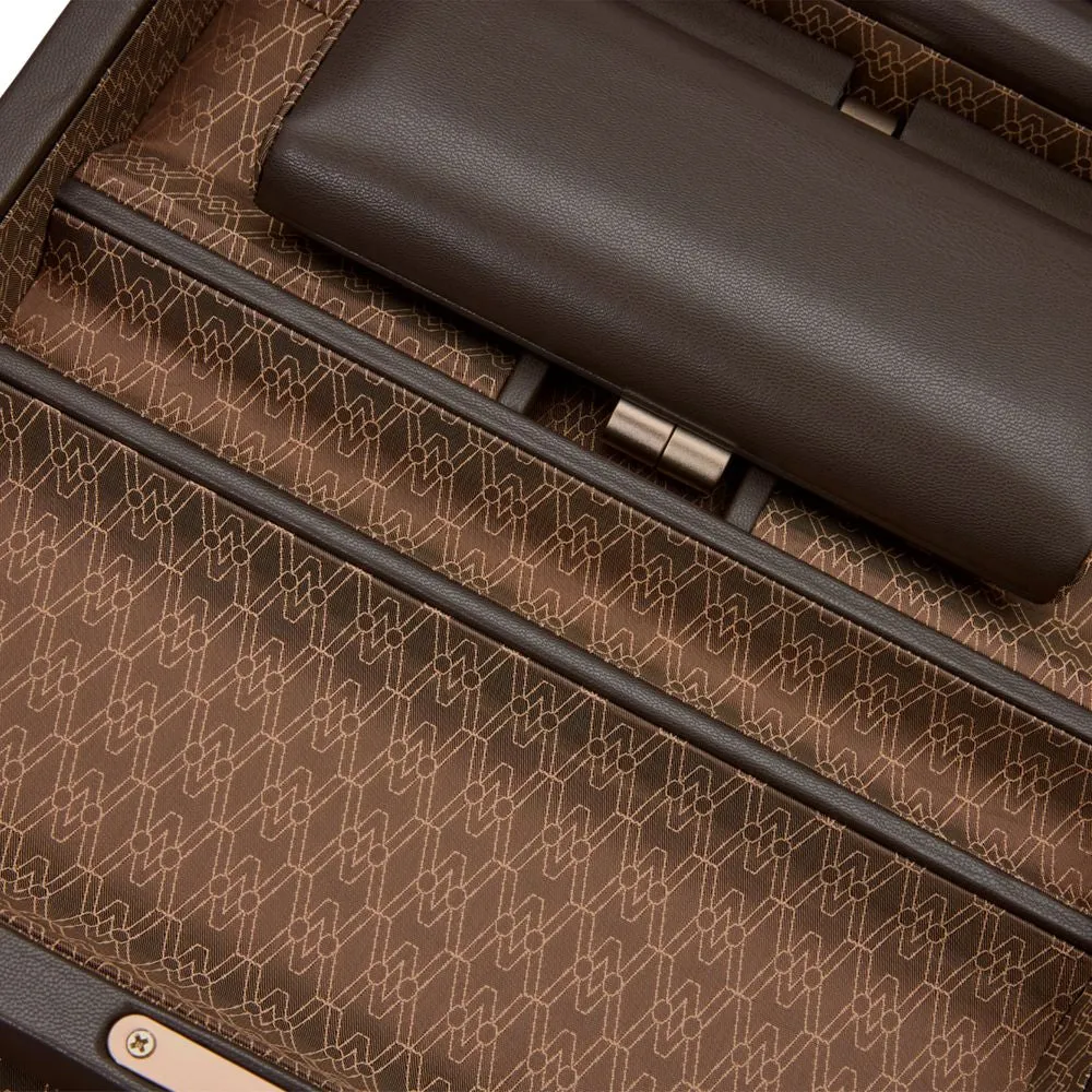 Wolf Designs Earth Watch Stand Box in Coffee
