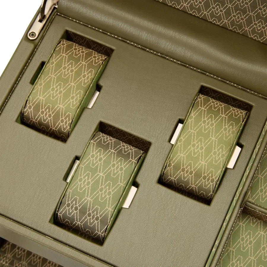 Wolf Earth Double Watch Winder - Olive Green