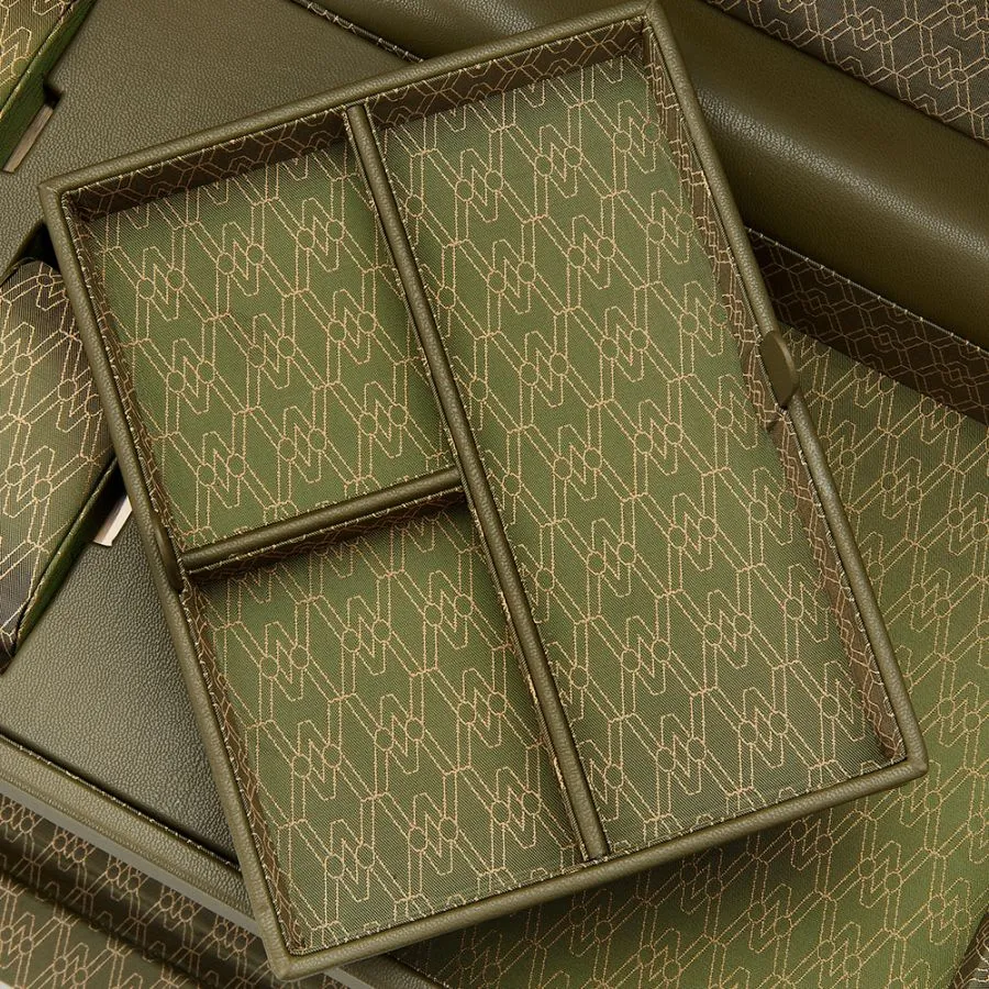 Wolf Earth Double Watch Winder - Olive Green