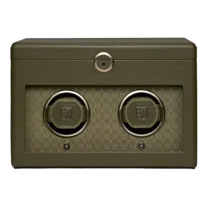 Wolf Earth Double Watch Winder - Olive Green