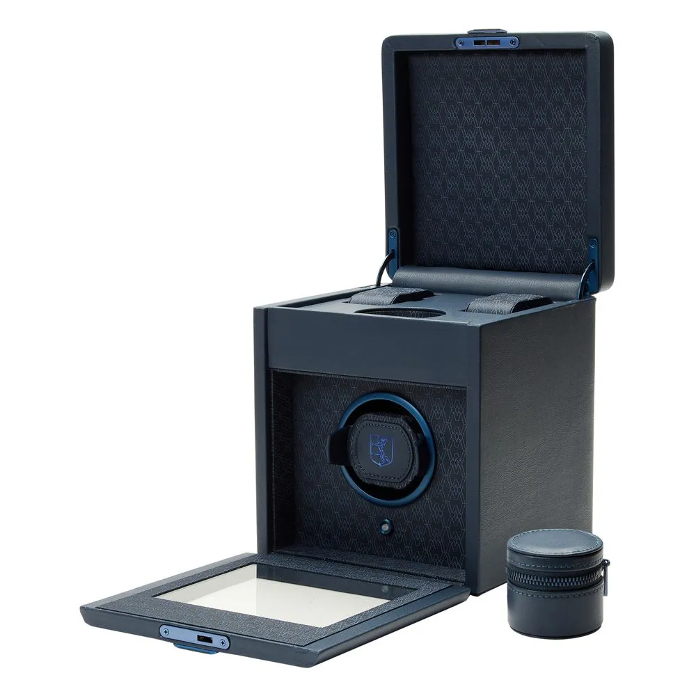 Wolf Earth Single Watch Winder - Midnight Blue