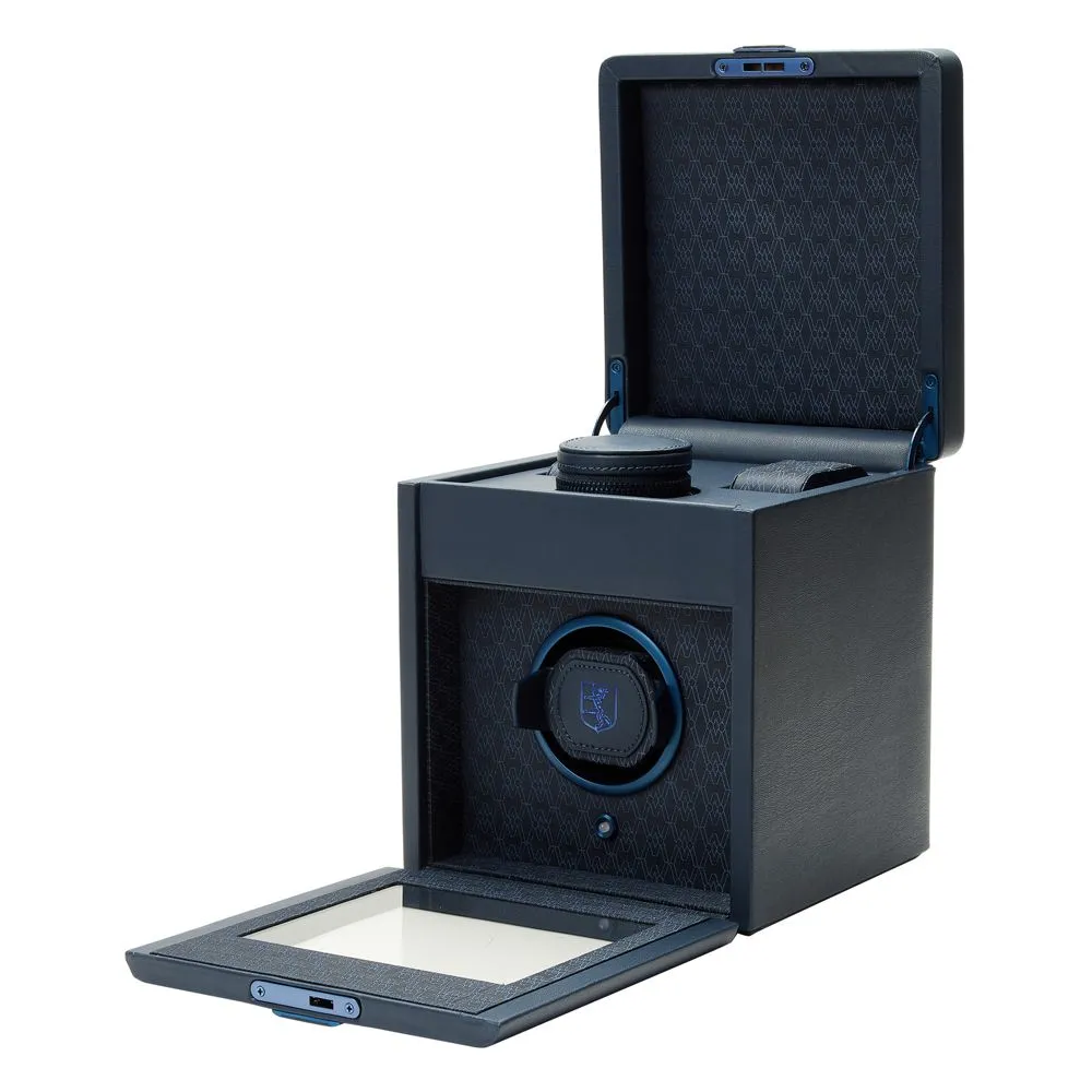 Wolf Earth Single Watch Winder - Midnight Blue