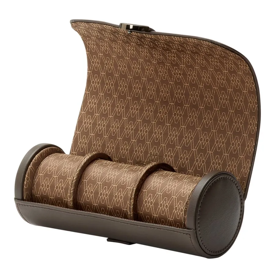 Wolf Earth Triple Watch Roll - Brown